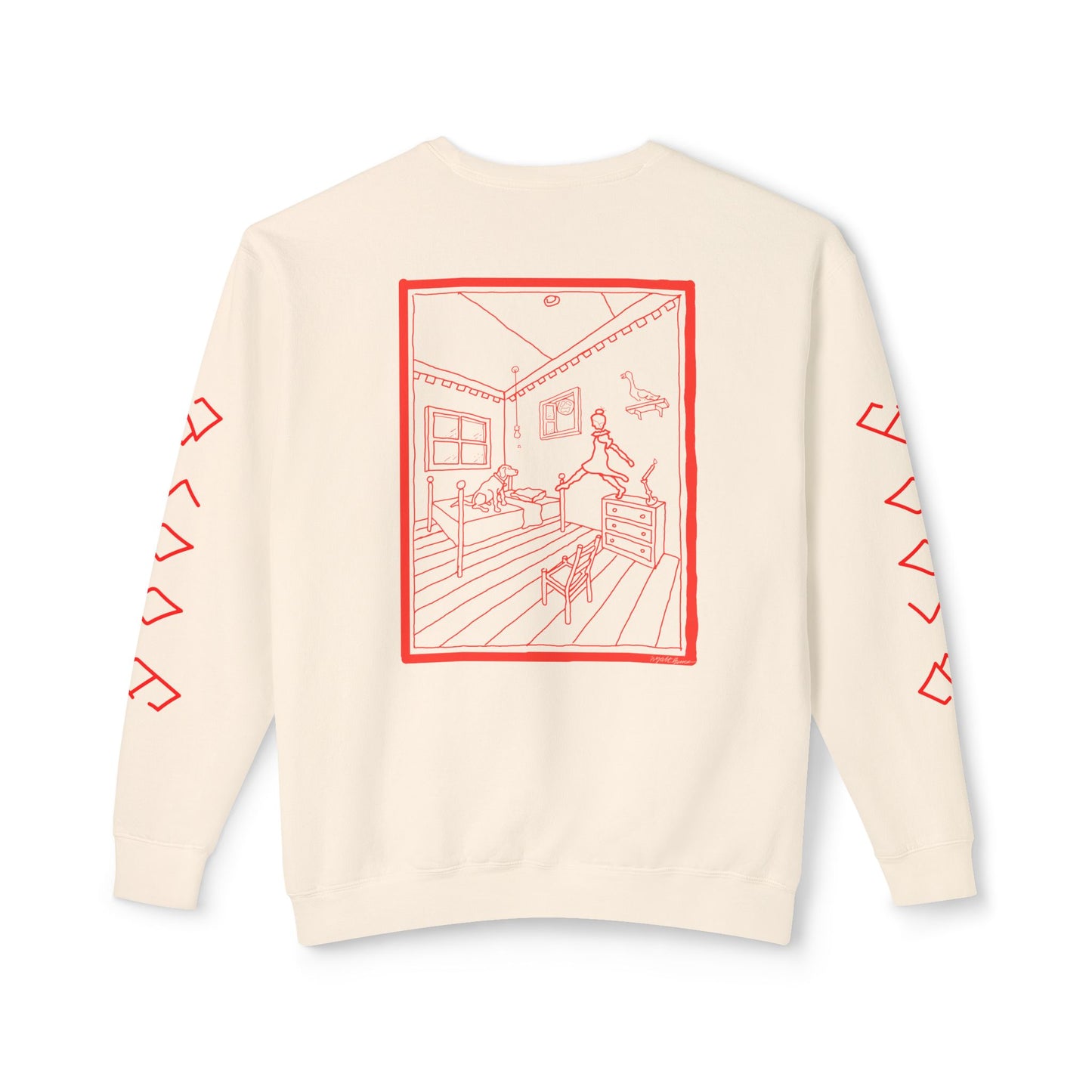 Art by Wyatt Unisex Lightweight Crewneck Sweatshirt